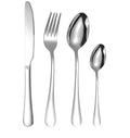 Wholesale Classic Silver Stainless Steel Cutlery Set 4pcs Mirror Polished Flatware Set Knife Fork Spoon Restaurant Giveaways