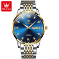 OLEVS 6673 Custom Logo Men's Automatic Stainless Steel Mechanical Wrist Watch Luxury Gold OLEVS 6673 Custom Logo Gold Luxury Oem