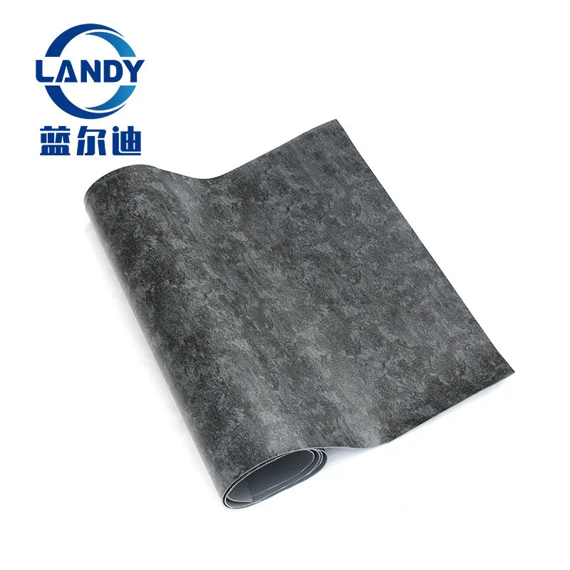 PVC 1.83x25m Landy 1.5mm Thick Black Non-Slip Waterproof Replacement Pool Liners for Above Ground Pools
