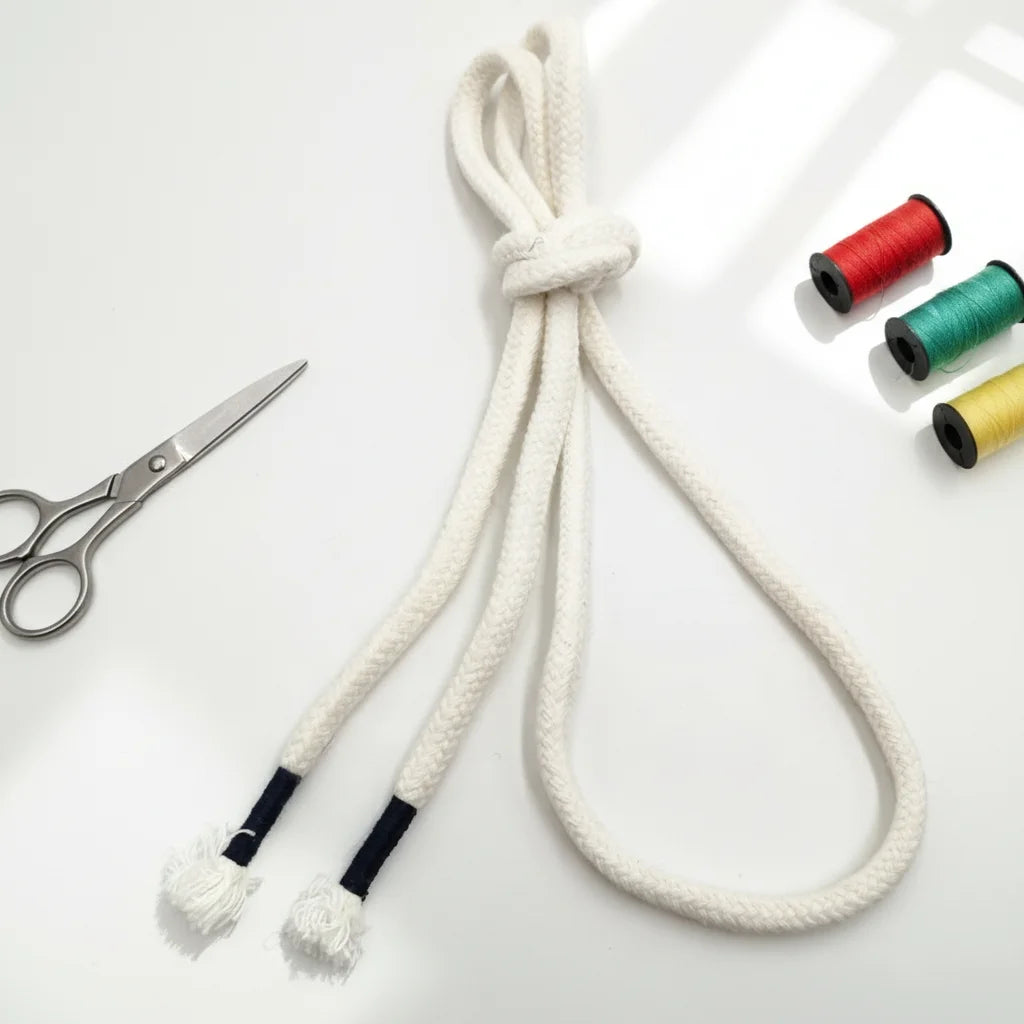 100% Cotton Eco-Friendly Drawcord with 16 Strand Braided Structure for Shoes Garment Bags & Home Textiles