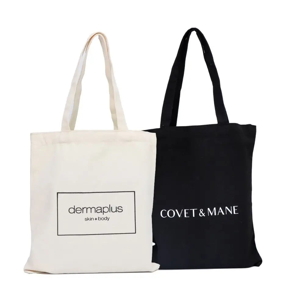 Custom Logo Brand Black Natural White Cotton Tote Bag for Shopping Packaging Recycled Canvas Shoulder Bags