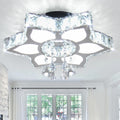 Modern Creative LED Crystal Stainless Steel Ceiling Light Simple Square Design Warm White Luxury for Home Office Living Room