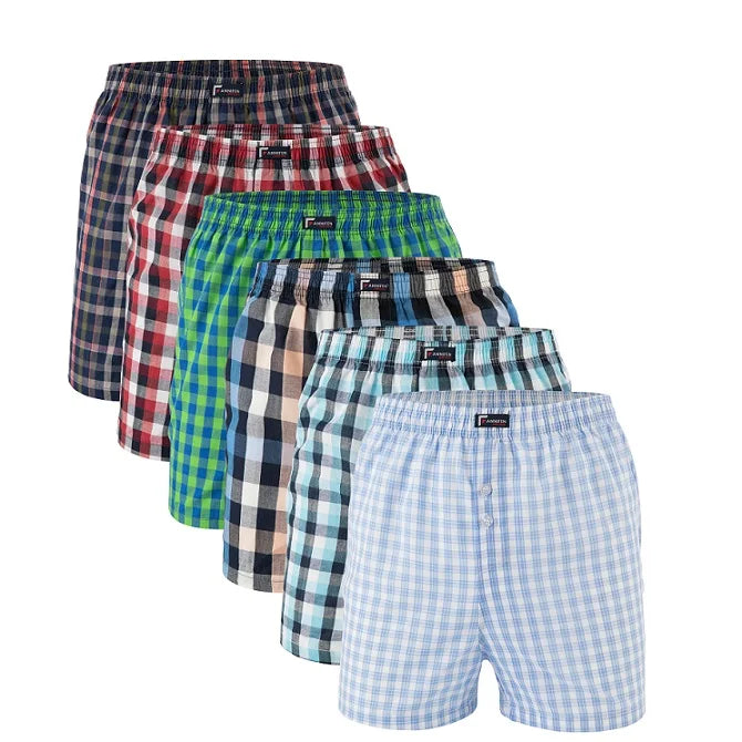 ZHENGPIN Custom Pattern Men Loose Home Woven Brief Boxer Men Cotton Designers Boxers Men Beach Pants