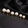 Ins Popular Simple Personality Gold Plated  925 Sterling Silver Pearl Jewelry Earrings Women