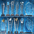 Honor of Crystal Manufacturer Uv Printing Color Diamond Star Blank K9 Glass Trophy Crystal Award Crystal Glass Awards Trophies