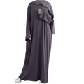 Women's Winter Modest Casual Long Sleeve Knit Maxi Dress Crewneck Muslim Sweaters Ribbed Abaya Dress Traditional Sweatshirts