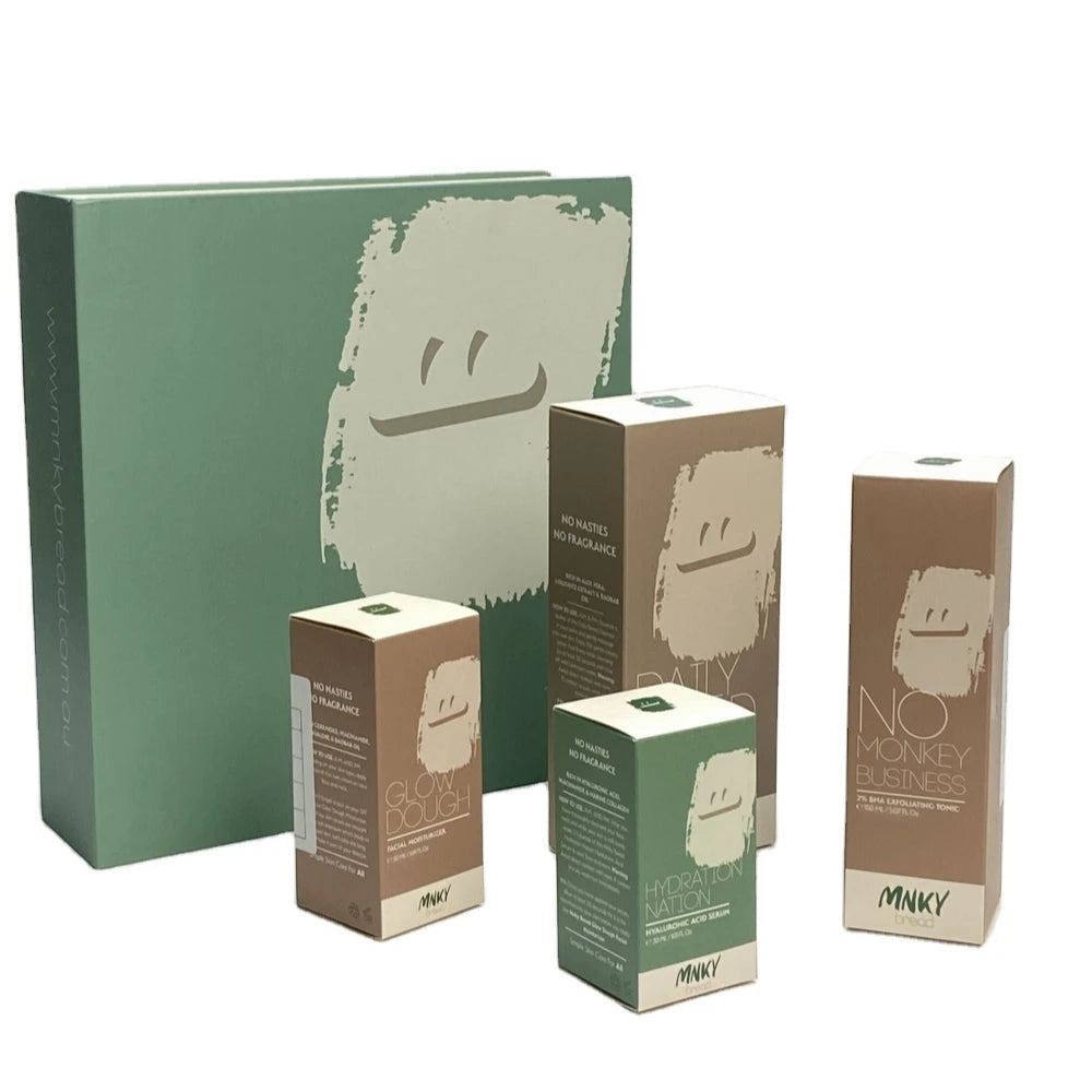 Factory Price Free Design Green Rigid Packaging Boxes Custom Logo Book Shaped Magnetic Lid Gift Boxes for Skin Care  Products