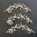 SLBRIDAL Handmade Wired Crystal Rhinestones Bridal Hair Accessories Hair Comb Chain Wedding Headband Women Bridesmaids Jewelry