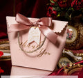 Custom Logo Wedding Favors Chocolate Party Supplies Giveaway Storage Candy Box Bowknot Wedding Gift Jewelry Bag Paper Packaging