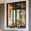 Simple Double Tempered Safety Glass Manual Slide Push System Sliding Window for Bedroom Bathroom Windows Aluminum