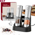 Kitchen Electric Adjustable Salt Pepper Grinder Rechargeable Pepper Grinder Automatic Salt and Pepper Grinder Set