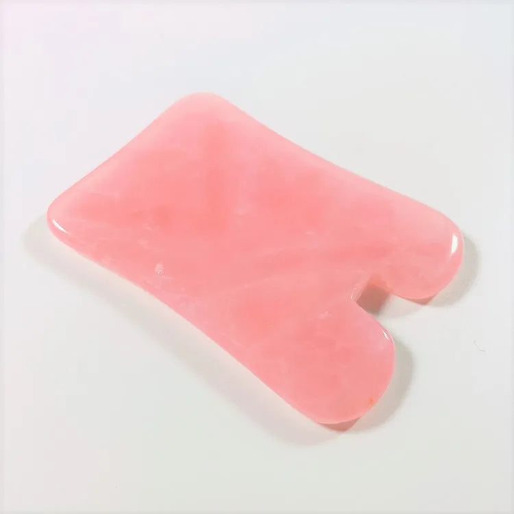 Huiying Full-body Beauty Care Scrapping Plate Rose Quartz Tool Face Concave Gua Sha Plate