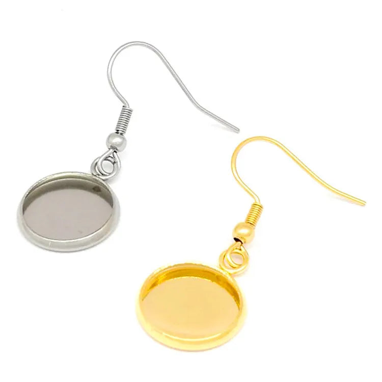 Factory Price Stainless Steel Earring Base Clip French Kidney Ear Wire Loop Making Hook Findings for Backs Earrings