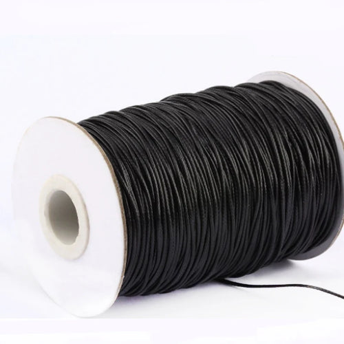 0.5mm 0.8mm 1mm 1.5mm 100% Polyester Waxed Rope Coated DIY Handmade Jewelry Necklace Cord for Bags and Garments