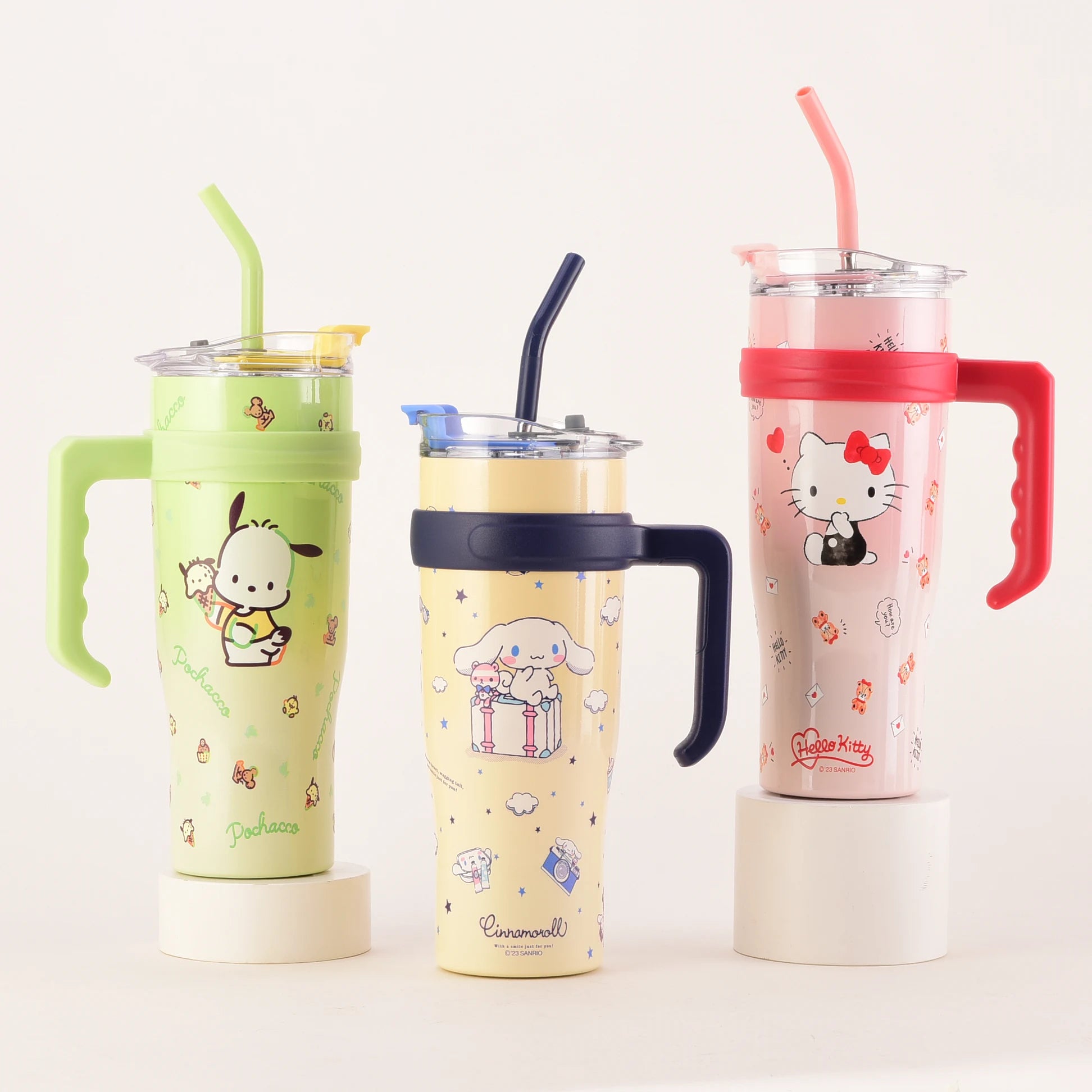 Stainless Steel Sublimation Water Tumbler Coffee Mug 40oz Tumbler Cup With Handle Straw Lid