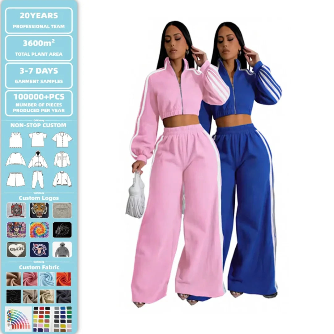 Women's Luxury Autumn Loungewear Set Fleece Knit Feel Skinny Pants & Top with Silk Screen Printing Elastic Pure Color Homewear
