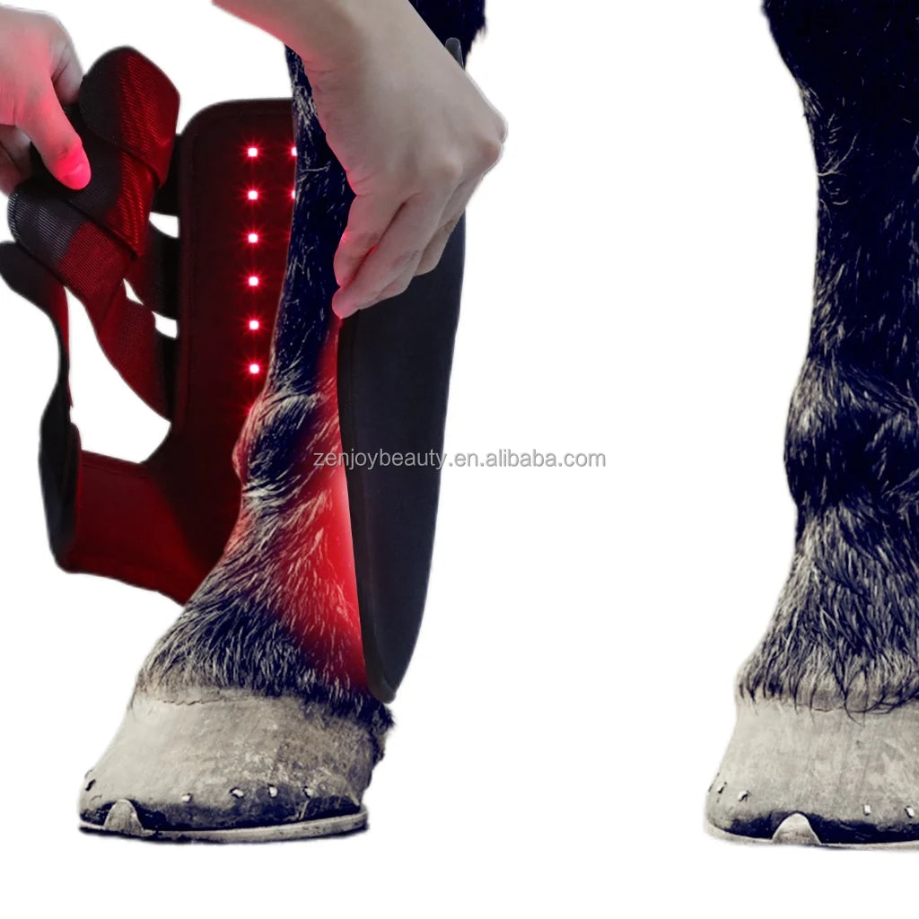 2025 Wireless Horse Red Infrared Therapy Wrap Equestrian Horse Animal Leg Hoof Boot Therapy Wrap for Pain Relief Muscle Recovery