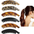 New 15cm High Korean Style Banana Vertical Clip Hairpin Simple Temperament Plastic Ponytail Buckle Claw Hairclip for Girls'
