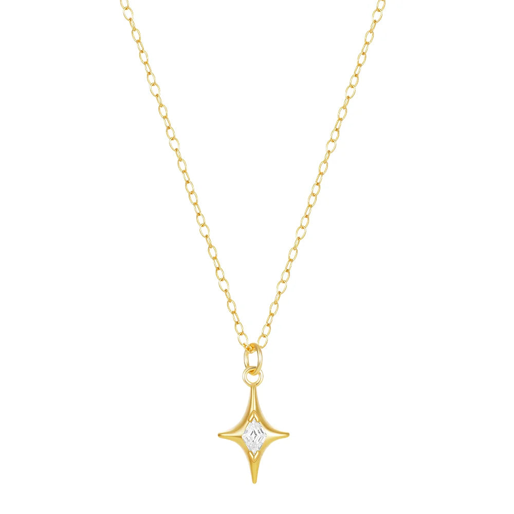 Sseesy Custom Design Fashion Jewelry Star Studded Zircon High-End Sweater Chain Versatile Silver Pendant Necklace for Women