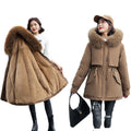 Jtfur Wholesale Winter Warm Ladies Faux Fur Coat Solid Color Fashion Faux Fur Hood Women Parka Jacket