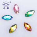 Factory Wholesale 3x6mm 4x8mm 7x15mm Chessboard Horse Eye Shape Trendy Flatback Glass Nail Art Resin Loose Rhinestones Garment