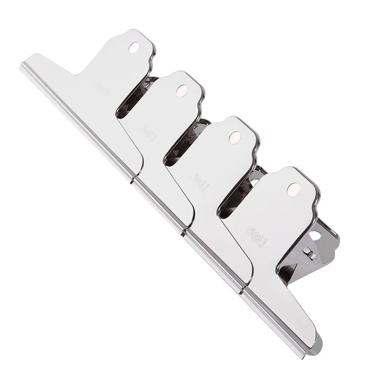 Deli 9534 4pcs/bag Metal Ticket Holder 127mm School Information Binder Clip Food Sealing Clip 48bag*4pcs=192pcs Per Carton Set