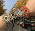 Boho Black Red White Miyuki Beads Bracelet New Bohemian Beads Blue Eye Bracelet Braided Handmade Tassel Bracelet for Women