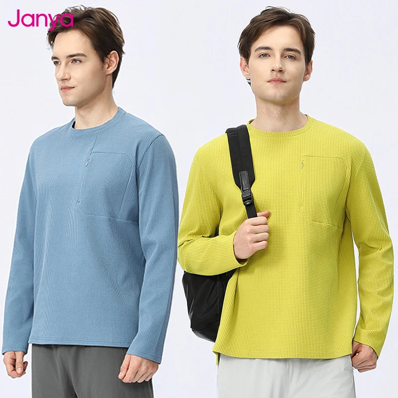 Men's Streetwear Tee Loose Fit Casual Sports Breathable Long Sleeve T-shirts 100% Polyester Custom Printing Logo T Shirt for Men