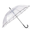 Wholesale Simple Stylish Transparent Auto-Open Windproof Waterproof Umbrella 105cm Diameter POE Fabric Logo Printing Promotion