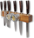 16 Inch Walnut Wood Magnetic Knife Strip for Wall Powerful Acacia Wood Knife Block Magnetic for Knives & Tool