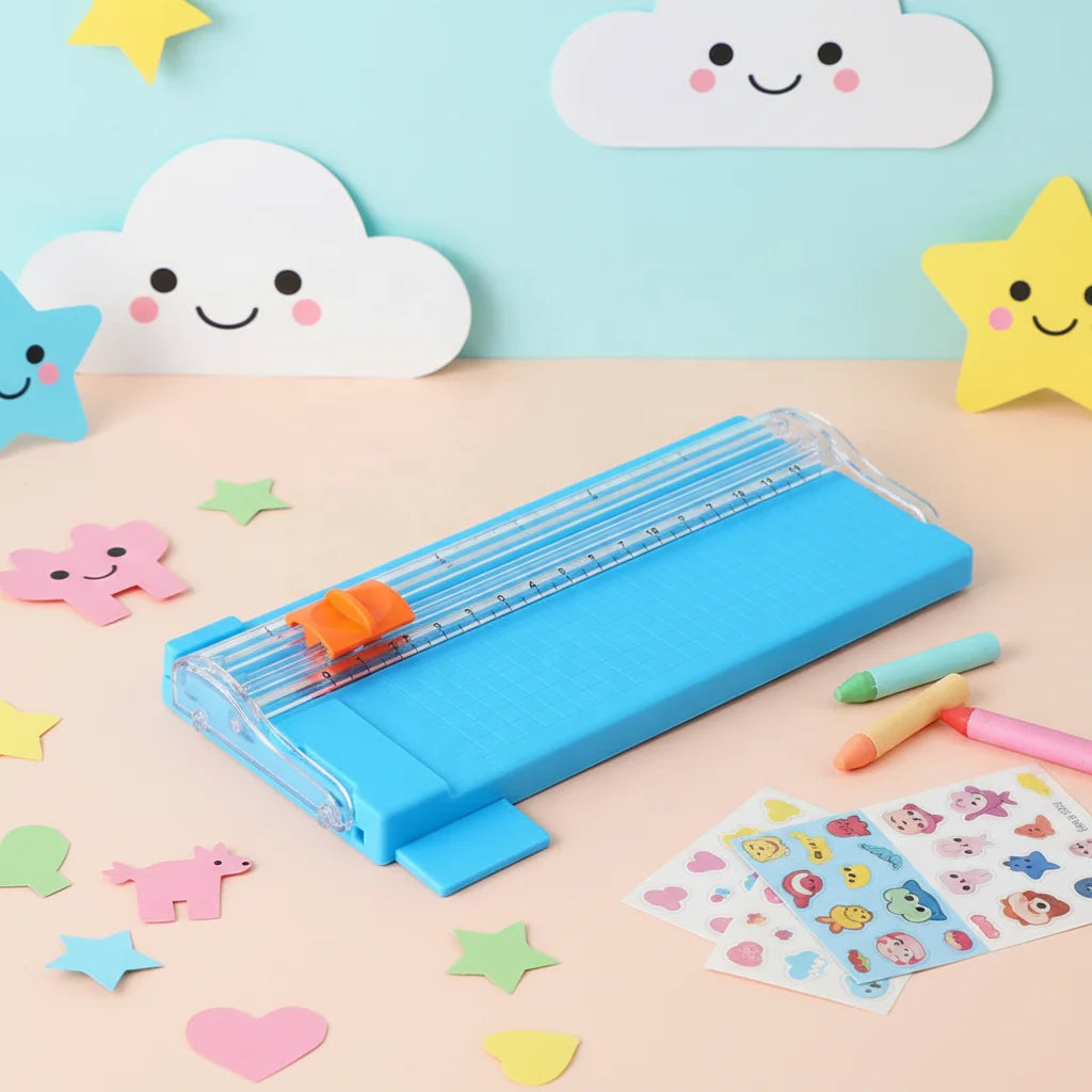 ZEQUAN857 A5 Mini Manual ABS + Metal Paper Cutter Children's DIY Trimmer 0.15mm Precision A4 School Office Use for Students