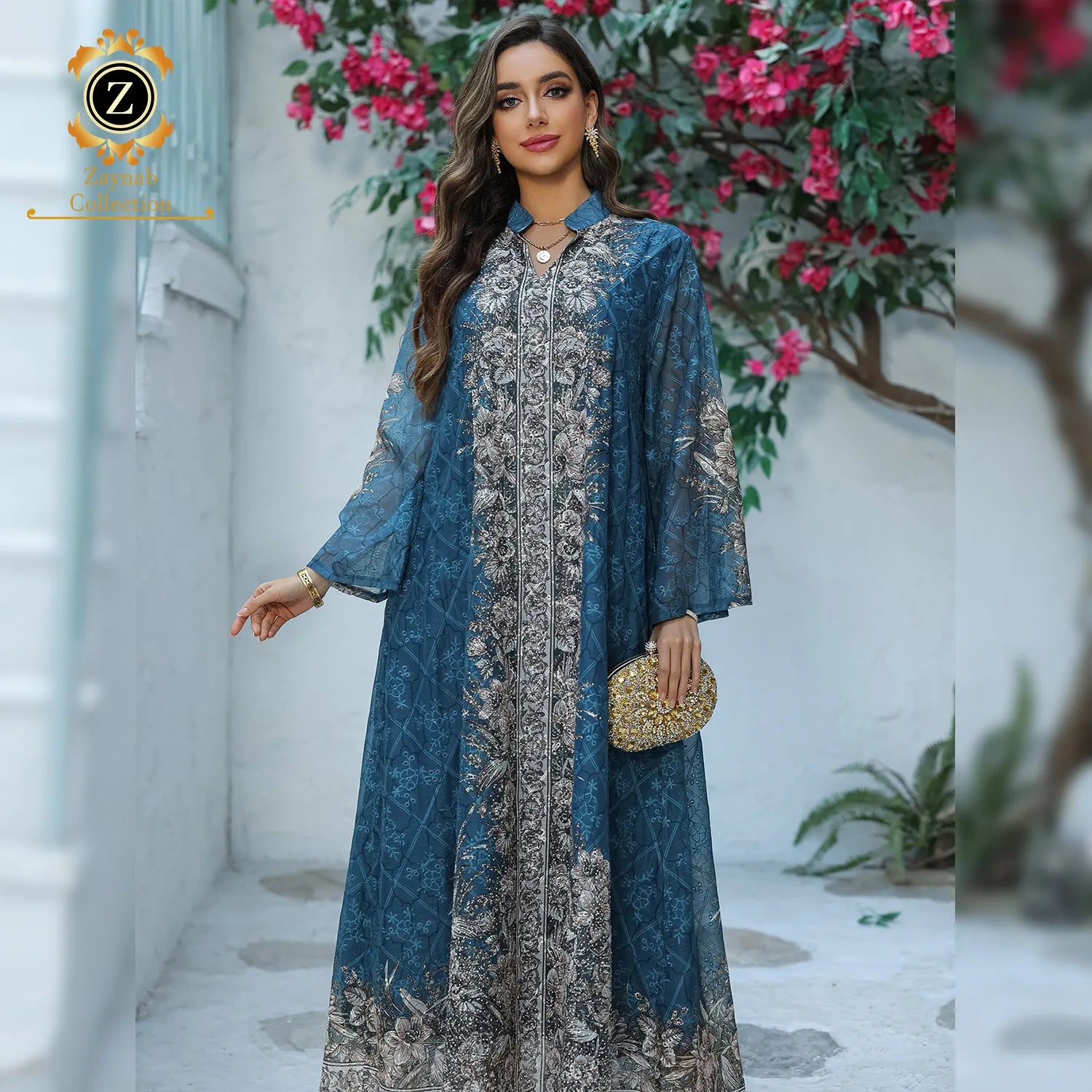 Zaynab Women Muslim Dress New Style Casual Open Abaya Women Dress Turkish Women Saudi Wholesale Elegant Abaya