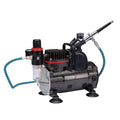Airbrush Compressor Kit TC-812K with 0.3mm Gravity Feed Airbrush 1.8m Hose Holder Professional Set for Model Painting & Hobby