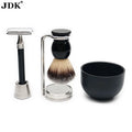Everyday Use Men's Premium Stainless Steel 304 Shaving Brush and Razor Stand Kit Hair Removal Products