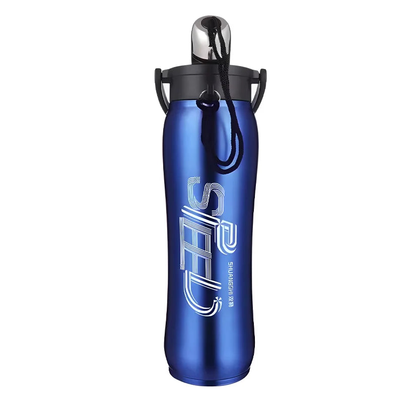 Custom Logo Gym Run Sport Wall Stainless Steel  Double Wall Stainless Steel Vacuum Water Bottle - Keeps Drinks