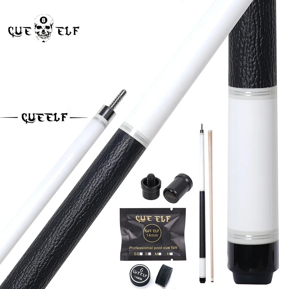 CUEELF High Technology Billiard Pool Cue Straight 58" Maple Cork Filing Shaft 12.5mm Tip Size