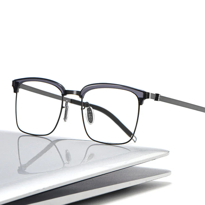 2025 Luxury Designer Eye Glass Frames Glasses Men Titanium Anti Blue Light Optical Metal Square Eyeglasses Frames Glasses