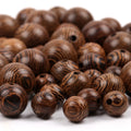 6/8/10mm Natural Round Wenge Wood Cylindrical Loose Chicken-Wing Wooden Beads for Jewelry Making Findings DIY Rosary Bracelet