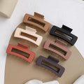 10.5 cm Claw Clips Fashion 6 Colors Rectangle Hair Claws Plastic Matte
