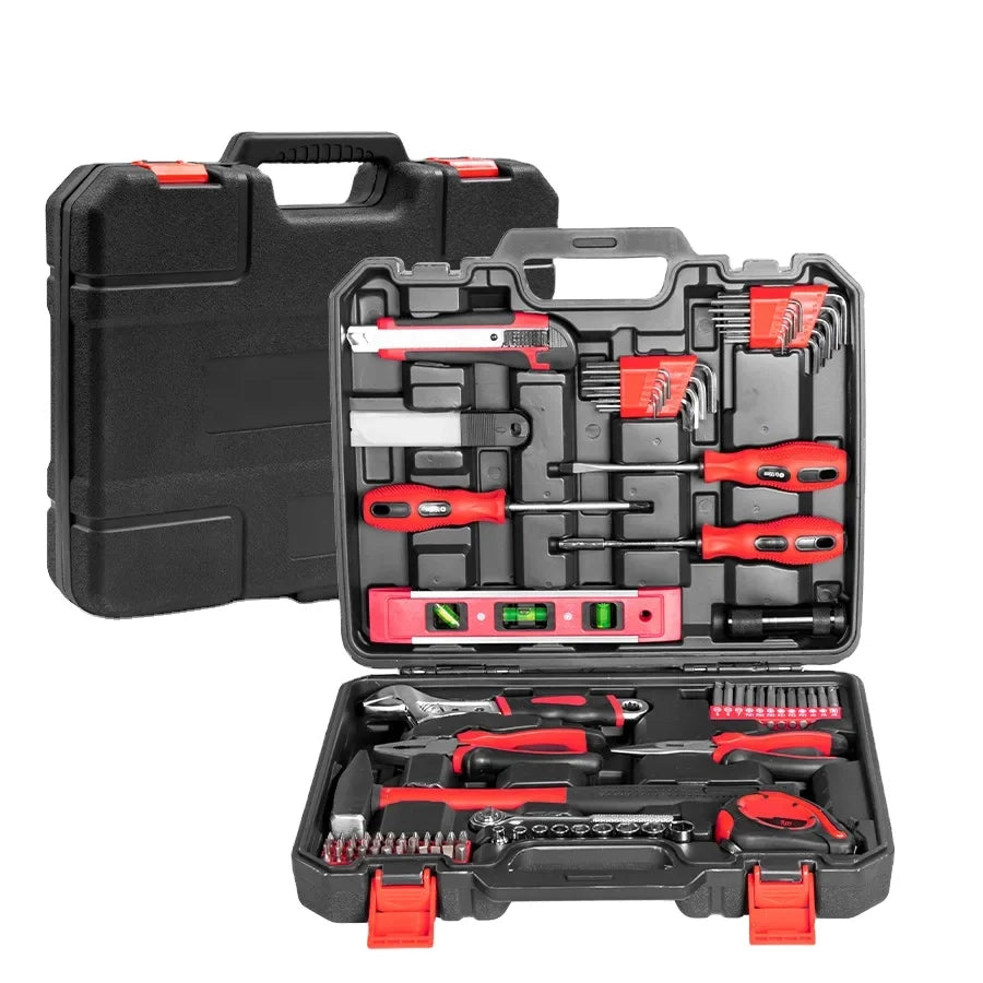 Handheld Carbon Steel Toolbox Home Maintenance Tool Group Customizable OEM Support Hard Case Package