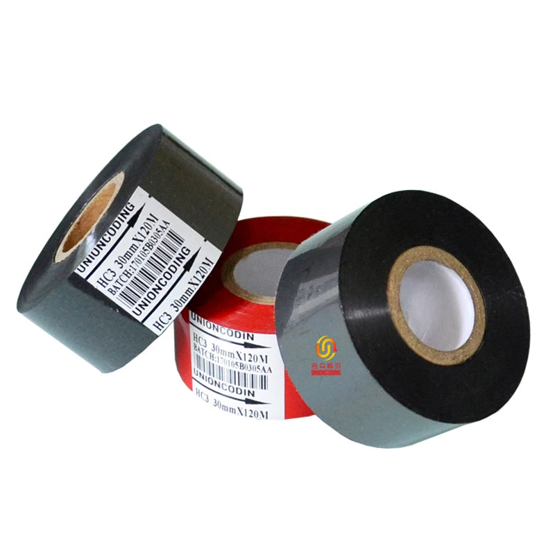 Black Color Ribbon 25mm 100m 241 Manual Date Batch Numbering Coding Machine Hot Stamping Foil for Packaging Bags