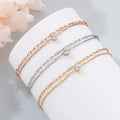Light Luxury Double Layer Bracelet Women's New Niche Layer Zircon Titanium Steel Bracelet