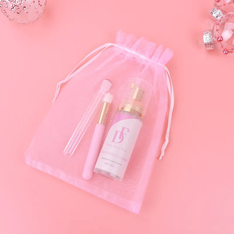 Lash Aftercare Kit Lash Shampoo Sachet Label Packaging Kit Eyelash Foam Shampoo Vegan Eyelashes Cleaner Lash Shampoo
