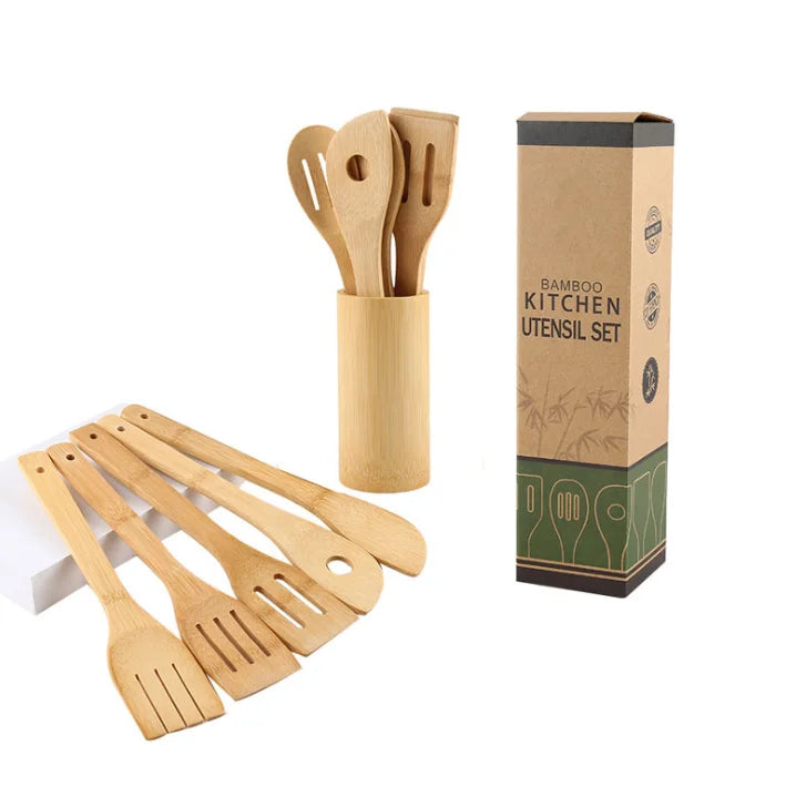 Natural Bamboo Kitchen Spatula Kitchen Utensils Wooden Soup Rice Turner Shovel Cookware Accessories MegaBDM