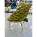 Factory Directly Luxury Design Fabric Modern Green Velvet Accent Dining Chairs with Golden Legs Hotel Chair