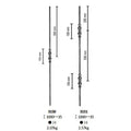Ornamental Components Elements Forged Iron Picket for Staircase Railing Handrail Balustrade Balcony Gate Fence Parts