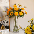 Factory Wholesale Marigold Artificial Flower Bunch of Cosmos Gerbera Flowers Home Living Room Decoration Faux Flower Bouquet