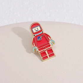 Custom Designed Astronaut Brooch Mini Funny Space explorer Cartoon Metal Enamel Pins Lapel Badges for Spaceman Fans