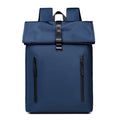 Expandable Water Proof Plain Blue Multipurpose Slim Light Weight Luxury Business Laptop Roll Top Back Pack