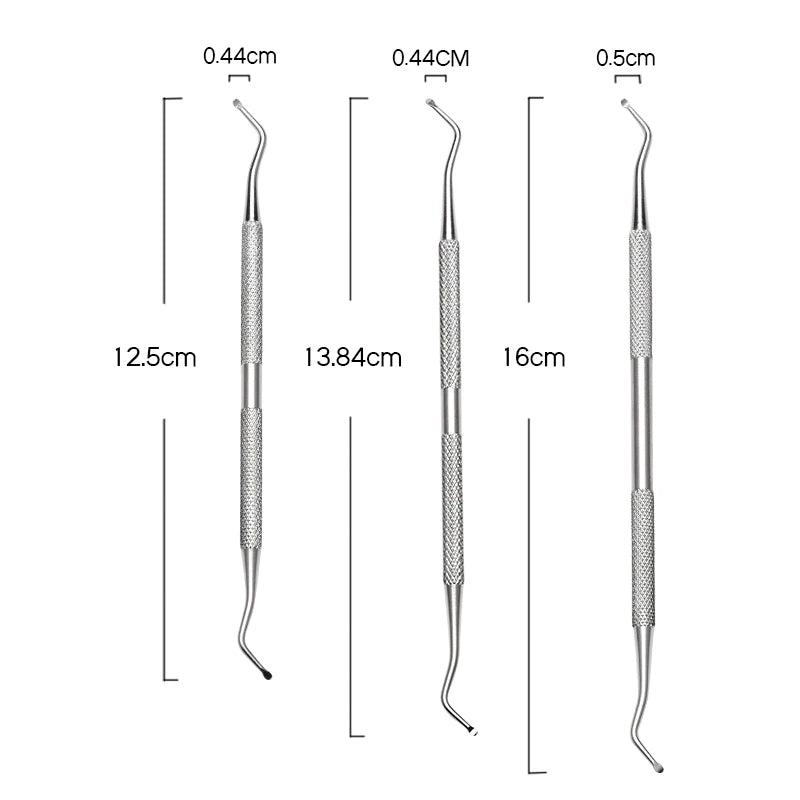 Hot Sale Cuticle Pusher Remover Dead Skin Groove Pick 2 Head Nail Art Spoon